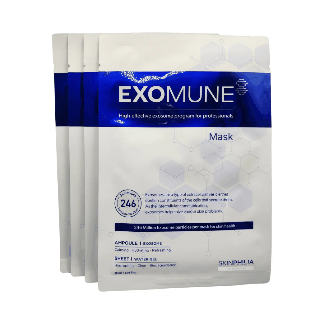 【EXOMUNE】エクソソーム（４セット）【EXOMUNE】パック（4枚） EXOMUNE Exosome Mask (4 x 30ml) – AWESTHETICS